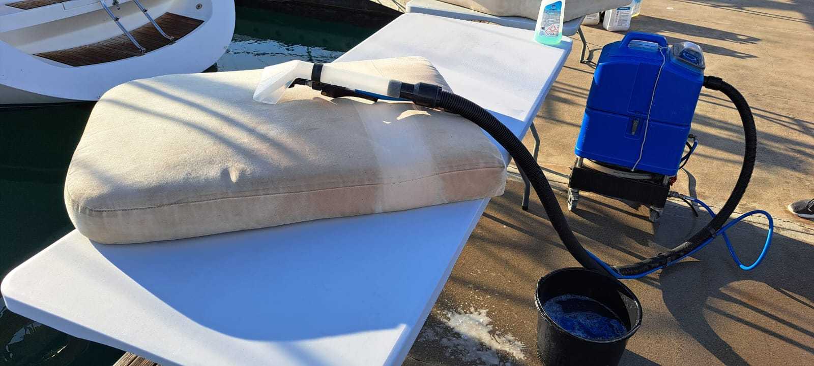 Upholstery cleaning yachting